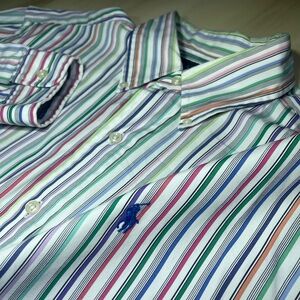 Polo Ralph Lauren 90’s Striped Long Sleeve Button Down Men’s Sz L Custom Fit